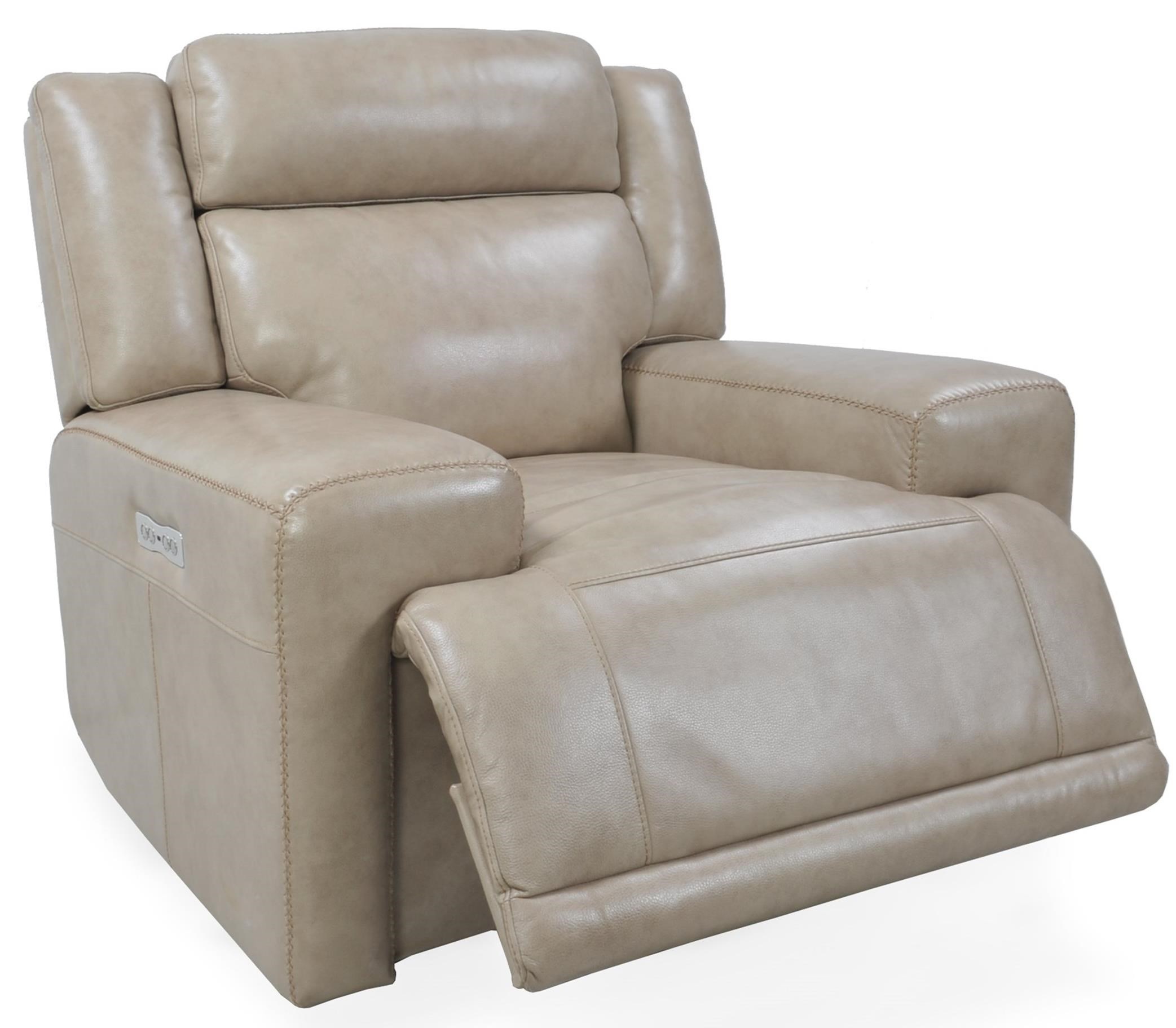 Futura Leather E1259 Electric Recliner Chair with Thick Track Arms Darvin Furniture Three